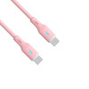 Akyga AK-USB-66 USB Cable USB-C (m) / USB-C (m), USB 2.0, 60W, 1 m, Pink, Silicone