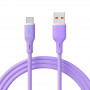 Akyga AK-USB-65 USB Cable USB-A (m) / USB-C (m), USB 2.0, 18W, 1 m, Purple, Silicone