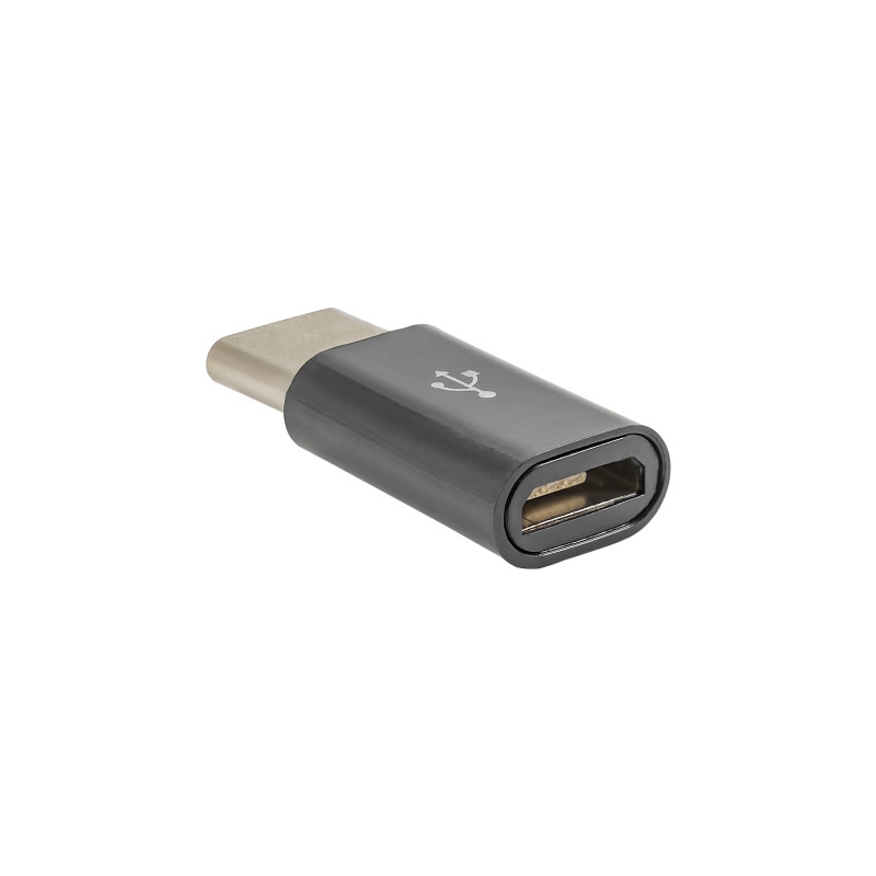 Akyga AK-AD-46 Micro USB-B (F) to USB-C (M) Adapter, Black