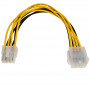 Akyga AK-CA-08 EPS 8-pin (4+4) Power Extension Cable, 8-pin (F) to 8-pin (M), 20 cm
