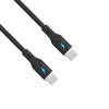 Akyga AK-USB-67 USB Cable USB-C (m) / USB-C (m), USB 2.0, 60W, 1 m, Black, Silicone