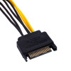 Akyga AK-CA-30 SATA Power (M) to PCIe 6-pin (F) Adapter Cable, 15 cm