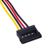 Akyga AK-CA-16 Molex (M) to 2x SATA Power (F) Splitter Cable, 15 cm