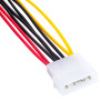 Akyga AK-CA-16 Molex (M) to 2x SATA Power (F) Splitter Cable, 15 cm