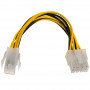Akyga AK-CA-10 ATX P4 4-pin (M) to EPS 8-pin (F) Power Adapter Cable, 15 cm