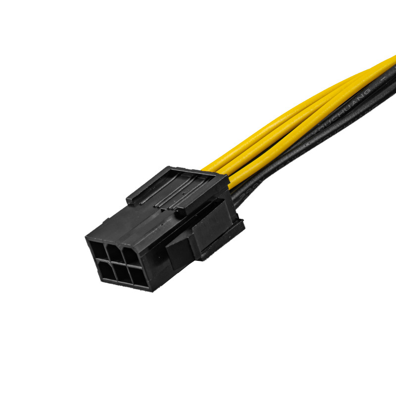 Akyga AK-CA-07 PCIe 6-pin (M) to PCIe 8-pin (6+2) (F) Power Adapter Cable, 20 cm