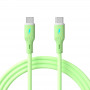 Akyga AK-USB-69 USB Cable USB-C (m) / USB-C (m), USB 2.0, 60W, 1 m, Green, Silicone