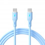 Akyga AK-USB-68 USB Cable USB-C (m) / USB-C (m), USB 2.0, 60W, 1 m, Blue, Silicone