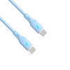 Akyga AK-USB-68 USB Cable USB-C (m) / USB-C (m), USB 2.0, 60W, 1 m, Blue, Silicone