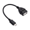 Akyga AK-AD-09 Micro USB-B (M) to USB-A (F) OTG Adapter Cable, 15 cm, Black