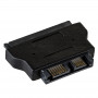 Akyga AK-CA-53 Slim SATA (M) to SATA 22-Pin (F) Adapter, Black