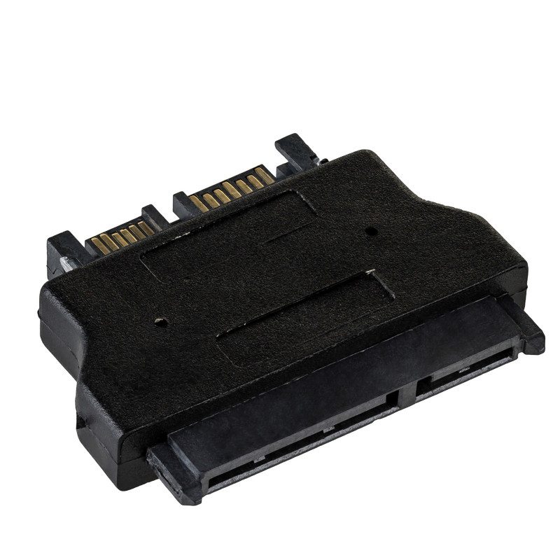 Akyga AK-CA-53 Slim SATA (M) to SATA 22-Pin (F) Adapter, Black