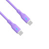 Akyga AK-USB-70 USB Cable USB-C (m) / USB-C (m), USB 2.0, 60W, 1 m, Purple, Silicone
