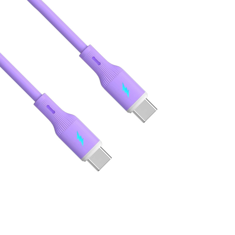 Akyga AK-USB-70 USB Cable USB-C (m) / USB-C (m), USB 2.0, 60W, 1 m, Purple, Silicone
