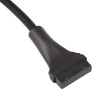 Akyga AK-CA-75 Internal USB 2.0 9-pin (M) to USB 3.0 19-pin (F) Header Adapter Cable, 20 cm, Black