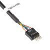 Akyga AK-CA-75 Internal USB 2.0 9-pin (M) to USB 3.0 19-pin (F) Header Adapter Cable, 20 cm, Black