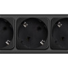 Akyga AK-SP-06B Surge Protector Power Strip, 5x Schuko Sockets CEE 7/3 (Type F), Switch, 3 m, Black