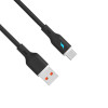 Akyga AK-USB-62 USB Cable USB-A (m) / USB-C (m), USB 2.0, 18W, 1 m, Black, Silicone