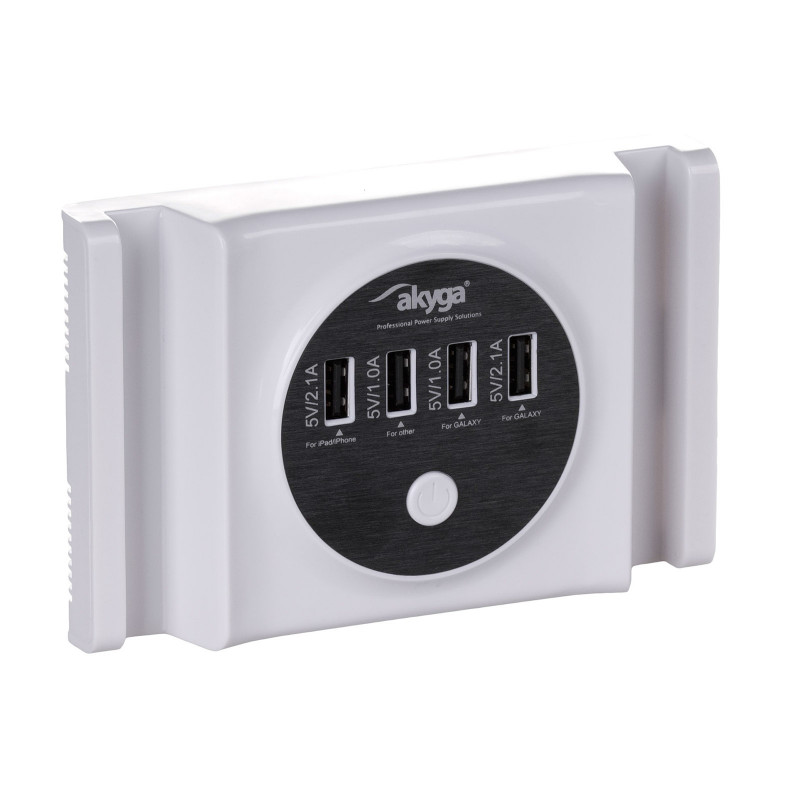 Universal power adapter Akyga AK-TB-05 5.0V / 6.0A 30W 4x USB A 1.5m