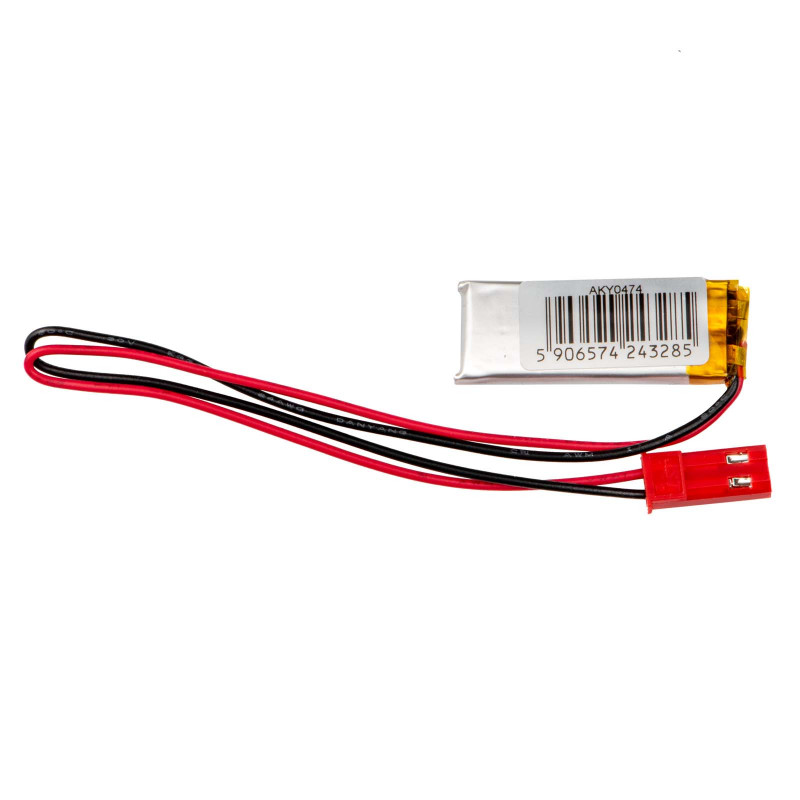 Akyga AKY0474 LP401230 Li-Po Battery 3.7 V 110 mAh with PCM, JST 2.54 mm 2-Pin Connector, 150 mm Leads