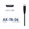 Universal power adapter Akyga AK-TB-06 5.0V / 2.5A 12.5W micro USB B 1.1m