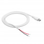 Akyga AK-SC-40 USB-C Male Service Cable with Open End, 60 W (20 V / 3 A), 1 m, White