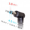 Akyga AK-ND-40 Car Laptop Power Adapter 19.5 V / 3.33 A, 65 W, 4.5 x 3.0 mm + Pin, for HP