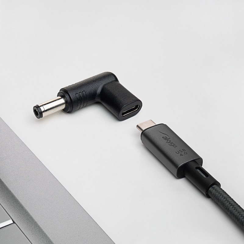 Akyga AK-ND-C02 USB-C to DC 5.5 x 2.1 mm Laptop Charging Adapter, 18.5-20 V, 100 W