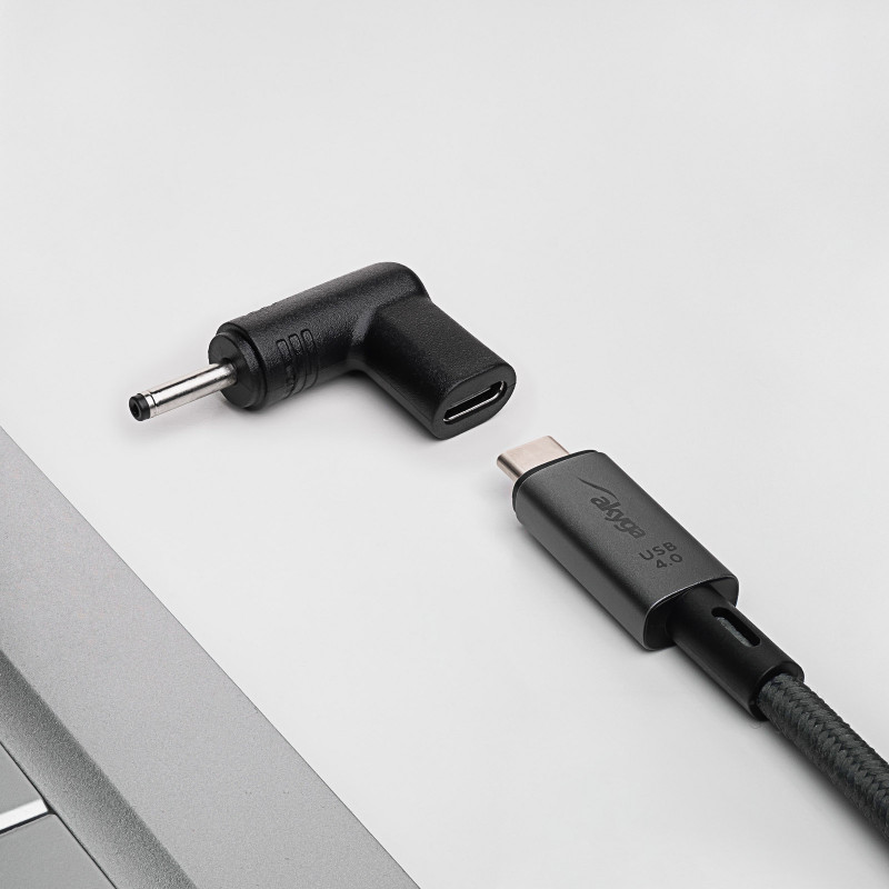 Akyga AK-ND-C06 USB-C to DC 3.0 x 1.0 mm Laptop Charging Adapter, 18.5-20 V, 100 W