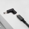 Akyga AK-ND-C10 USB-C to DC 4.5 x 3.0 mm + Pin Laptop Charging Adapter, 18.5-20 V, 100 W, for Dell