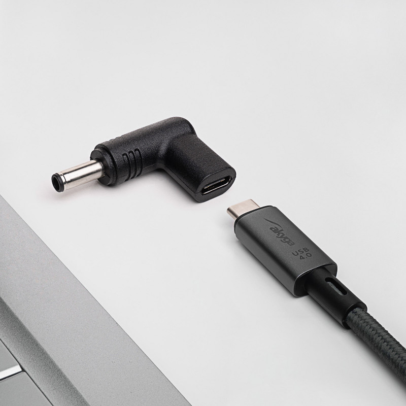 Akyga AK-ND-C10 USB-C to DC 4.5 x 3.0 mm + Pin Laptop Charging Adapter, 18.5-20 V, 100 W, for Dell
