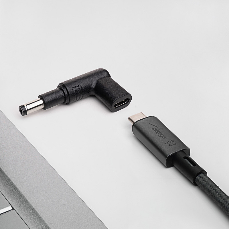 Akyga AK-ND-C13 USB-C to DC 4.8 x 1.7 mm Laptop Charging Adapter, 18.5-20 V, 100 W