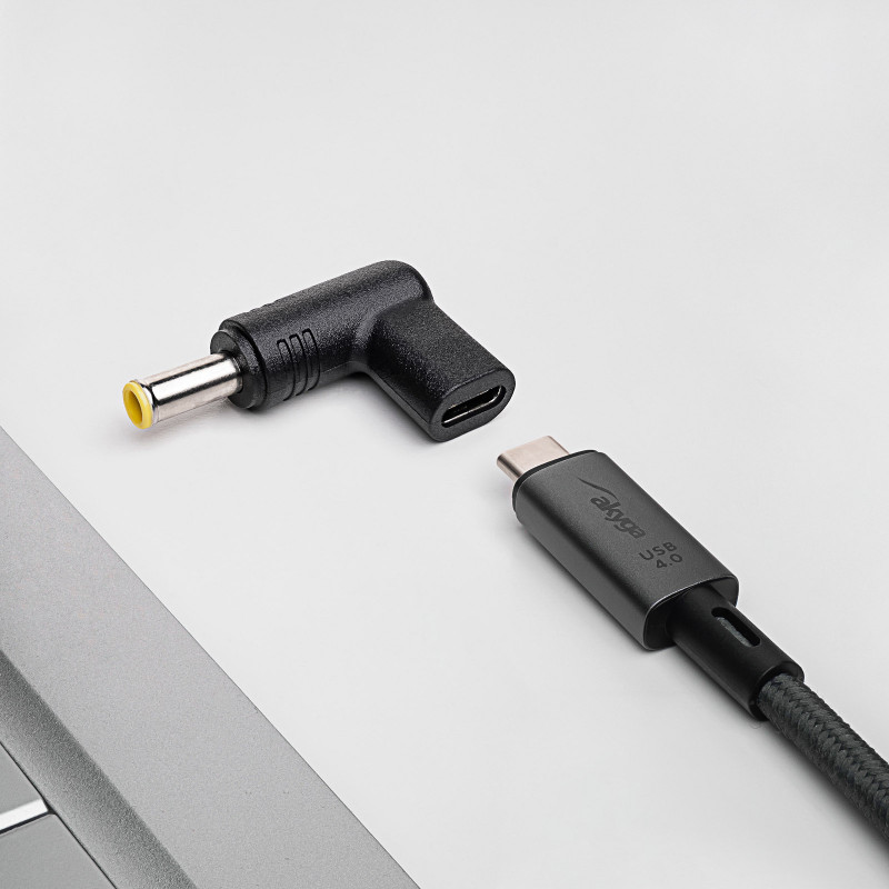 Akyga AK-ND-C16 USB-C to DC 5.5 x 3.0 mm + Pin Laptop Charging Adapter, 18.5-20 V, 100 W