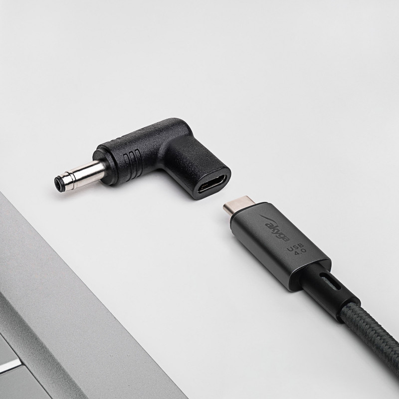 Akyga AK-ND-C17 USB-C to DC 4.8 x 1.7 mm Laptop Charging Adapter, 18.5-20 V, 100 W