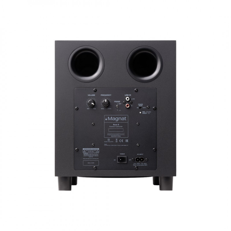 Magnat Base 8 Active Subwoofer, Black