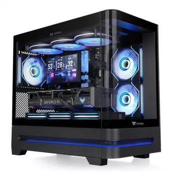 Thermaltake Arcus 190 TG ARGB Mini Tower PC Case, Black, Tempered Glass