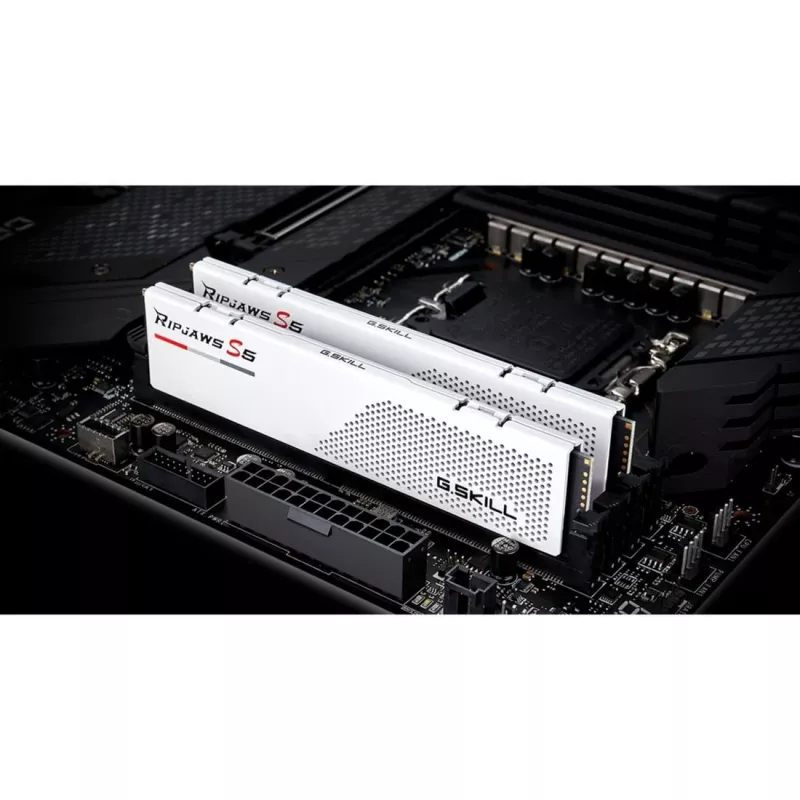 G.Skill Ripjaws S5 F5-5600J3036D32GX2-RS5W DDR5-5600 memory kit, 64 GB (2 x 32 GB), white