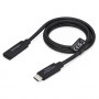 StarTech.com USB440GCMCF2F USB4 extension cable, USB-C male to female, 60 cm, black
