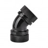 Thermaltake Pacific PETG 45° dual compression fitting, 16 mm OD, G1/4, black (CL-W098-CA00BL-A)