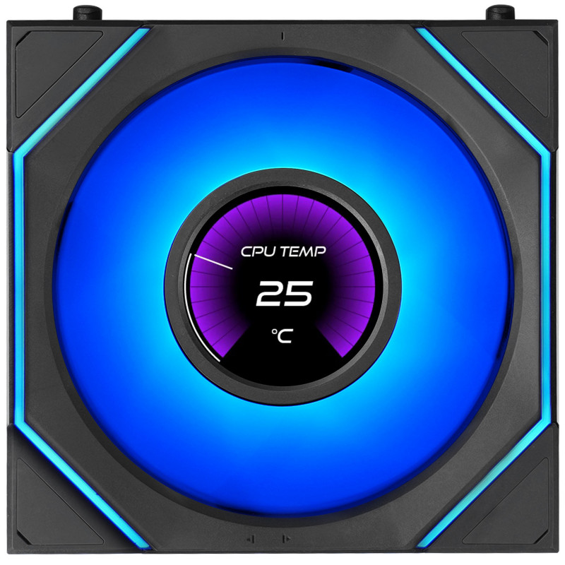 Lian Li UNI FAN SL-INF LCD FLEX Wireless case fans (3 pcs) with controller, ARGB and LCD, Reverse Blade, 120 mm, black