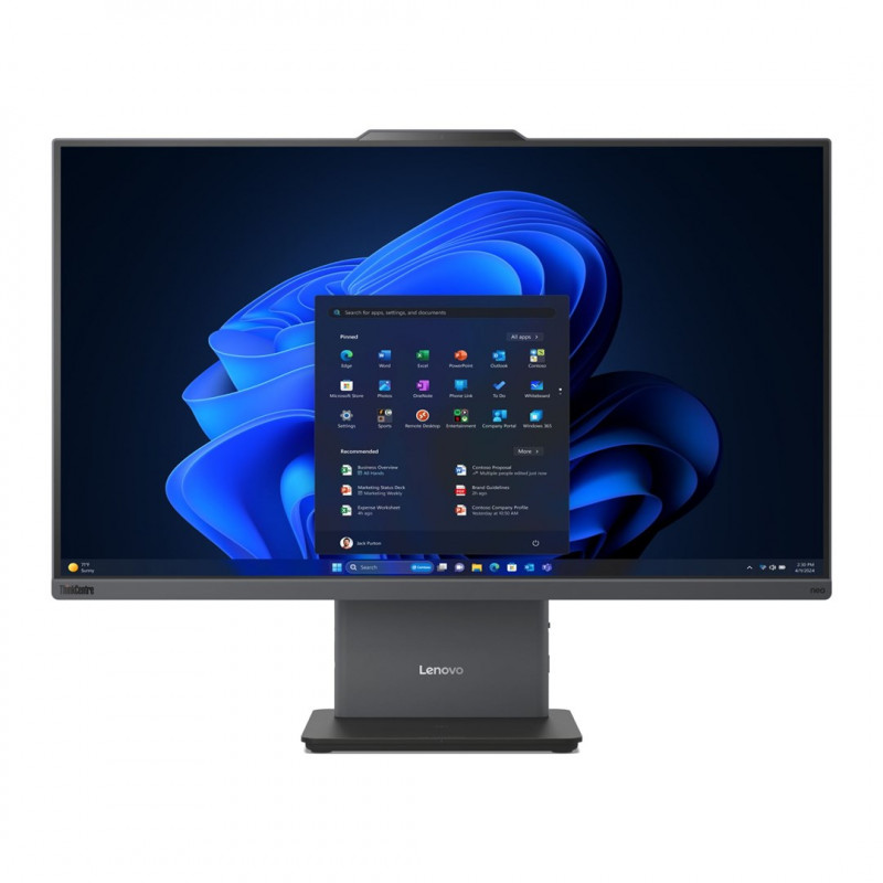 Lenovo ThinkCentre NEO 50a G5 AIO all-in-one PC, Intel Core 5 210H, 27-inch FHD touchscreen, 16 GB RAM, 512 GB SSD, Windows 11 Pro, grey + Kensington cable lock (4Z10P40247)
