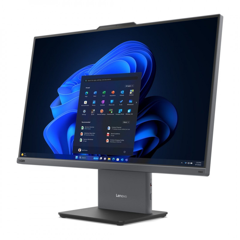Lenovo ThinkCentre NEO 50a G5 AIO all-in-one PC, Intel Core 5 210H, 27-inch FHD touchscreen, 16 GB RAM, 512 GB SSD, Windows 11 Pro, grey + Kensington cable lock (4Z10P40247)