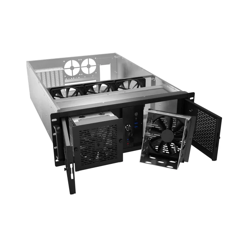 Lanberg SC01-6504-12B server chassis, E-ATX 650/12, 19-inch, 4U