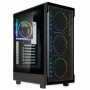 Kolink AM2 ARGB Midi Tower PC Case, ATX, tempered glass, 4x 120 mm fans included, black