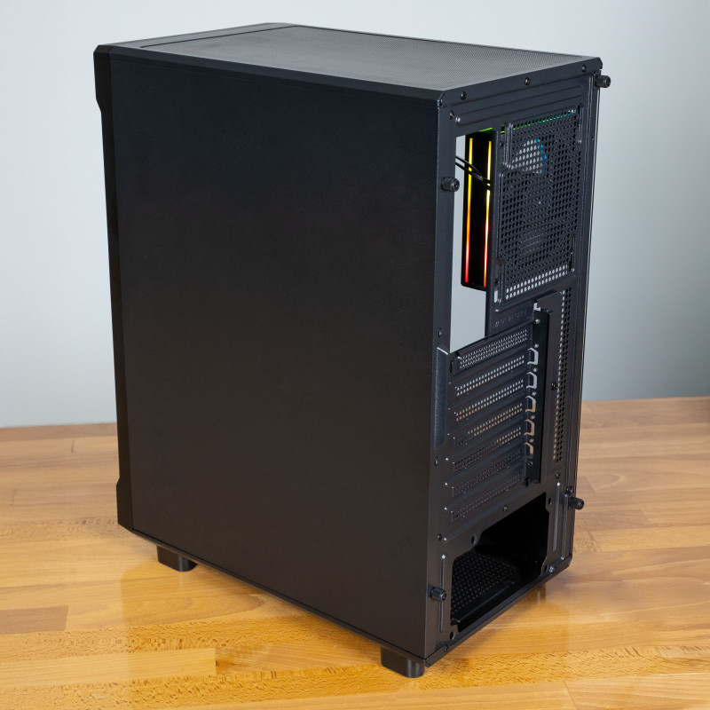 Kolink AM2 ARGB Midi Tower PC Case, ATX, tempered glass, 4x 120 mm fans included, black