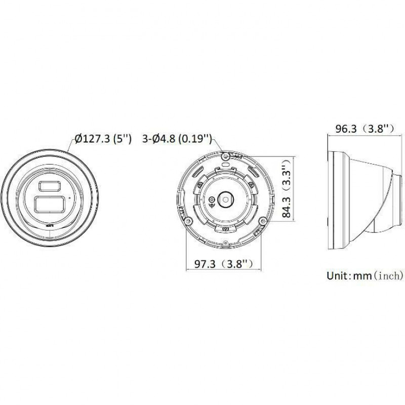Hikvision AcuSense Turret DS-2CD2343G2-LI2U camera, 4 mm, O-STD