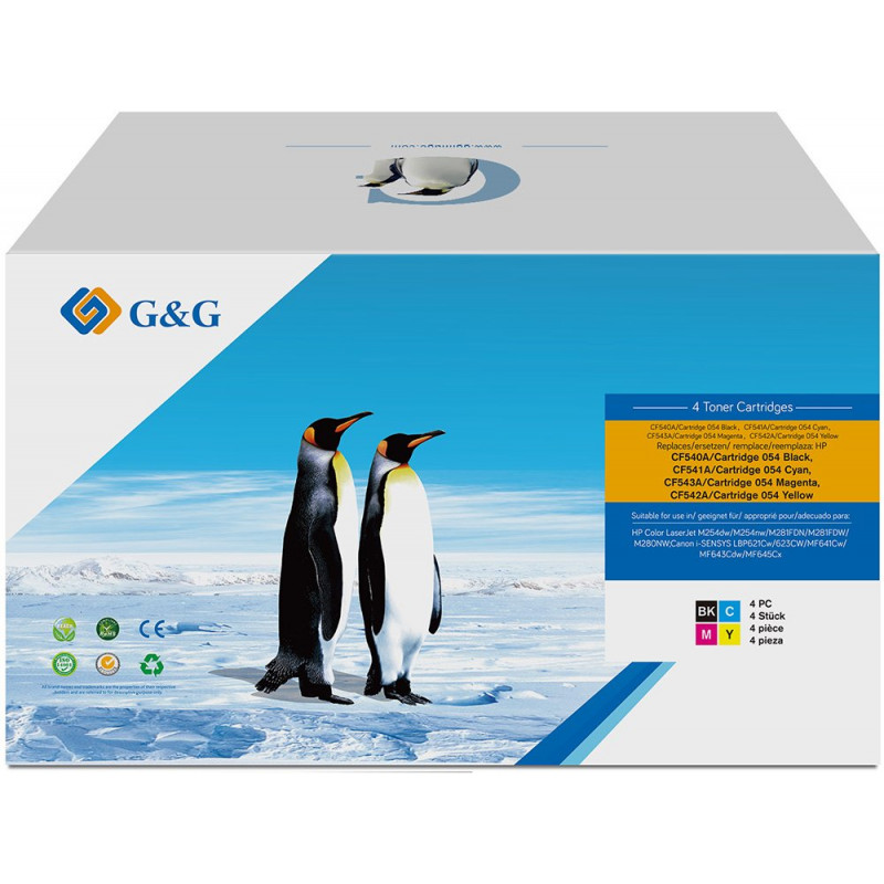 G&G compatible toner cartridges NT-PH203UBK/UC/UM/UY-B-V5-4-S1 (4 pcs), black, cyan, magenta, yellow