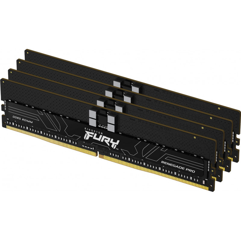 Kingston FURY Renegade Pro KF564R32RBE2K4-128 DDR5-6400 ECC registered memory kit, 128 GB (4 x 32 GB), CL32, black