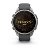 Garmin Fenix 9 Pro smartwatch, 47 mm, titanium case, graphite/black silicone band