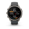 Garmin Fenix 9 Pro smartwatch, 47 mm, titanium case, graphite/black silicone band
